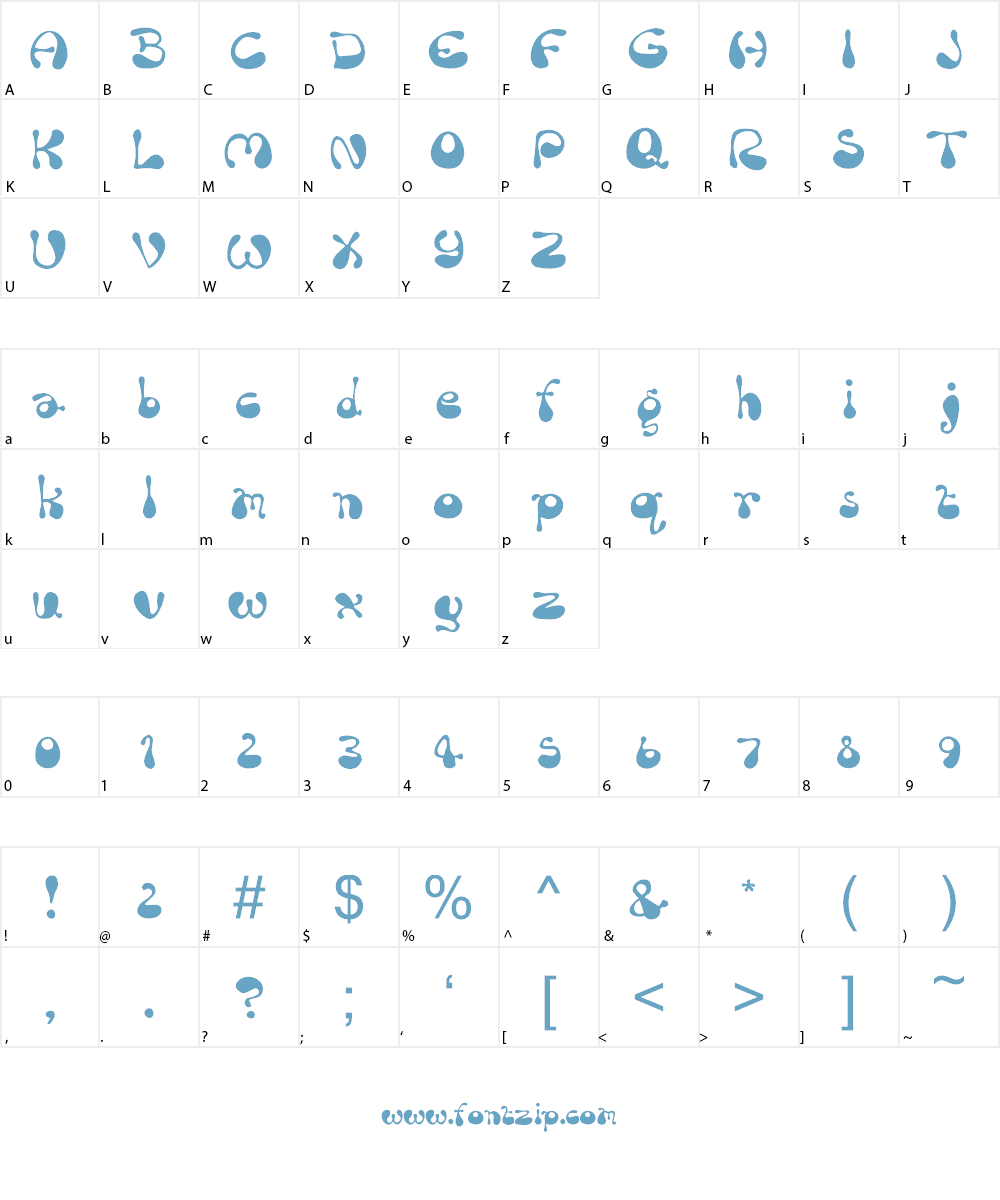Rum Bubber Font Character